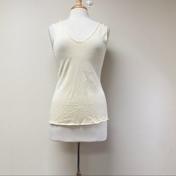 Escada Striped Knit Tank Cream 36 - Picture 1 of 7